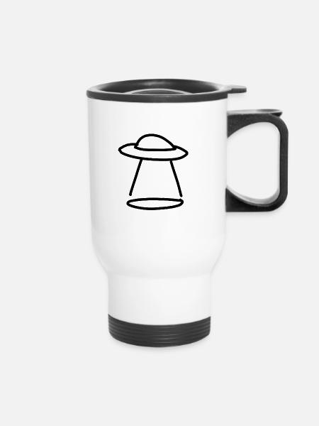 ufo - Thermobecher mit Tragegriff - Weiß