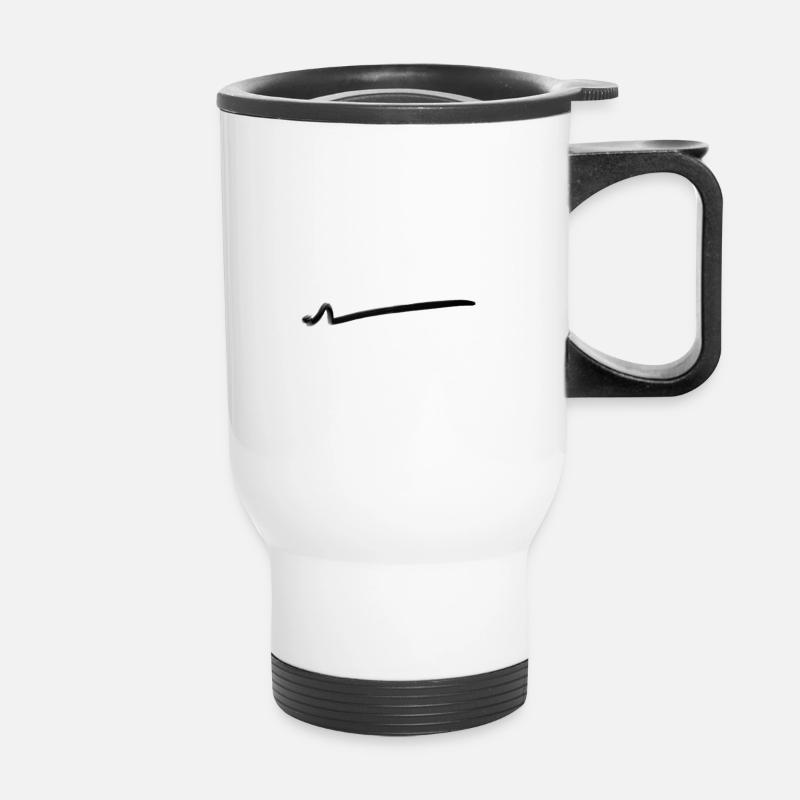 Linie - Thermobecher mit Tragegriff - Weiß