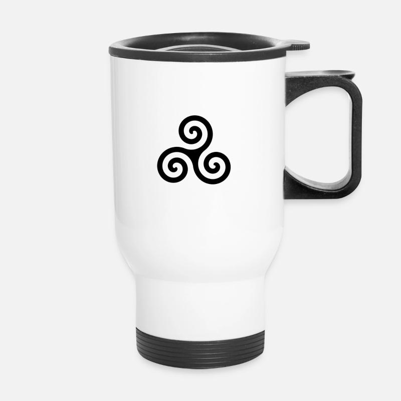 Keltisches Symbol - Thermobecher mit Tragegriff - Weiß