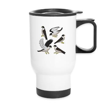 Peregrine Falcon Selection - Thermal mug with handle - white - Front