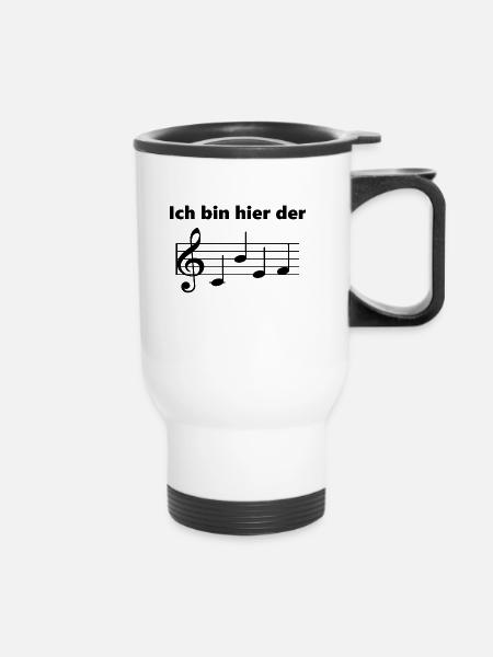 Ich bin hier der Chef - Thermobecher mit Tragegriff - Weiß
