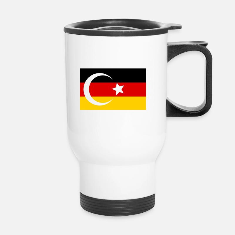 Germany Turkey flag gift idea - Thermal mug with handle - white