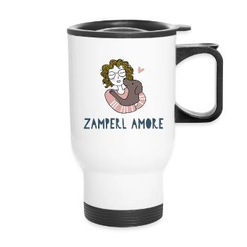 Zamperl Amore - Thermobecher mit Tragegriff - Weiß - Vorne