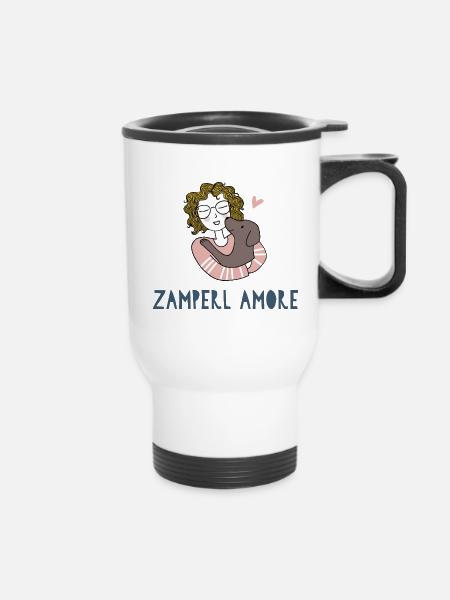 Zamperl Amore - Thermobecher mit Tragegriff - Weiß