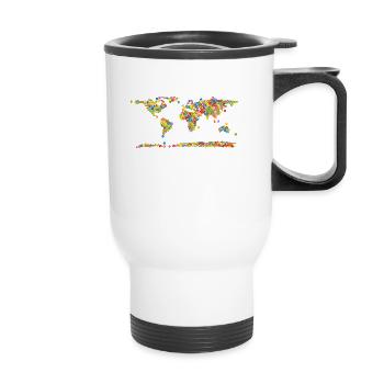 animaux - Tasse isotherme avec poignée - blanc - Devant