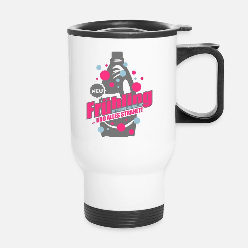 printemps - Tasse isotherme avec poignée - blanc
