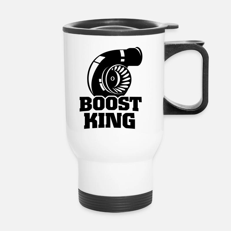 Boost King - Thermobecher mit Tragegriff - Weiß