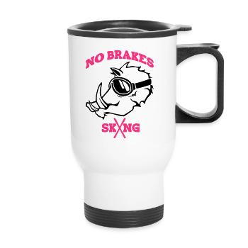 Pistensau No Brakes 2farbig - Tasse isotherme avec poignée - blanc - Devant