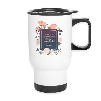 Possible with God - Thermal mug with handle - white - Front