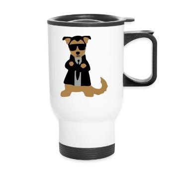 garde du corps "Lumpi" - Tasse isotherme avec poignée - blanc - Devant