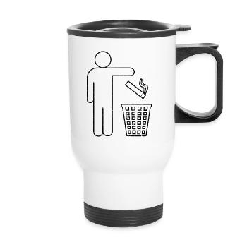 Arrêter de fumer - Tasse isotherme avec poignée - blanc - Devant