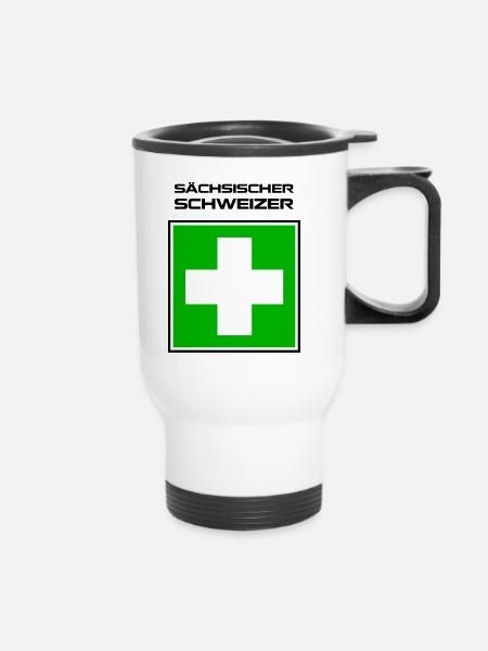 sächsischer schweizer 1 - Thermobecher mit Tragegriff - Weiß