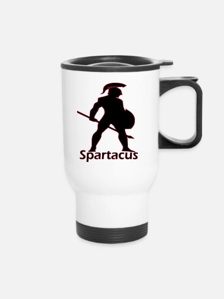 Spartacus - Thermobecher mit Tragegriff - Weiß