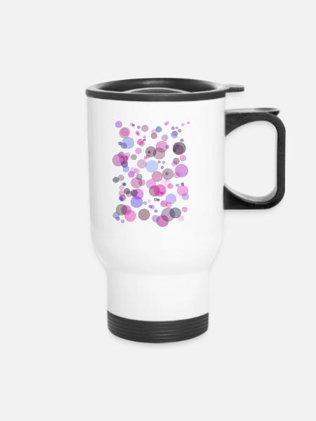 pink dot - Thermobecher mit Tragegriff - Weiß