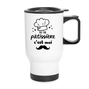 la pâtissière - Tasse isotherme avec poignée - blanc - Devant