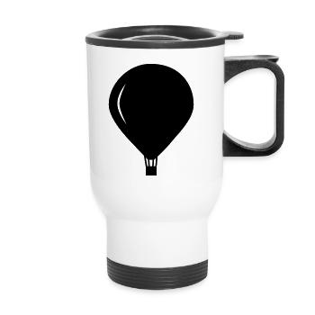 hot-air balloon - Thermal mug with handle - white - Front
