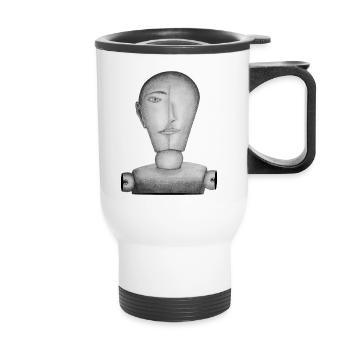 Mannequin dessiné - Tasse isotherme avec poignée - blanc - Devant