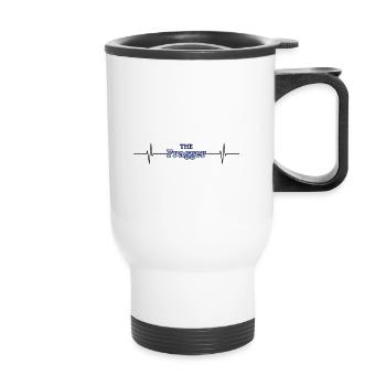 "The Fragger" Design - Thermal mug with handle - white - Front