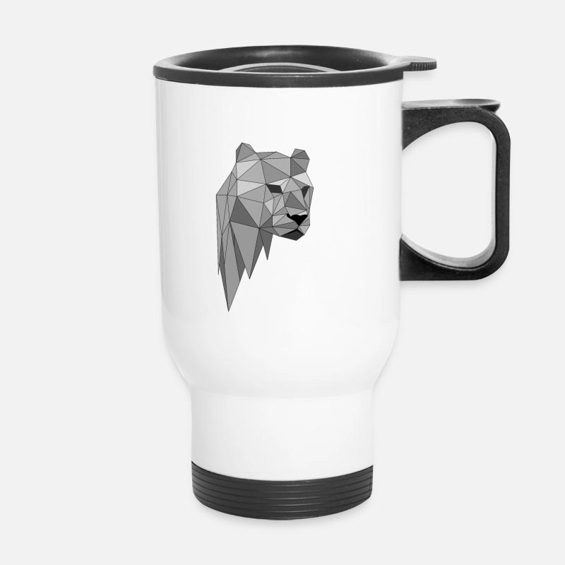 Panther Leopard Geschenk Geschenkidee - Thermobecher mit Tragegriff - Weiß