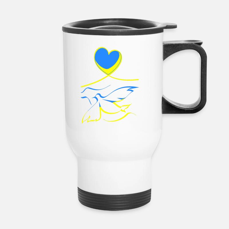 Ukraine - Thermal mug with handle - white