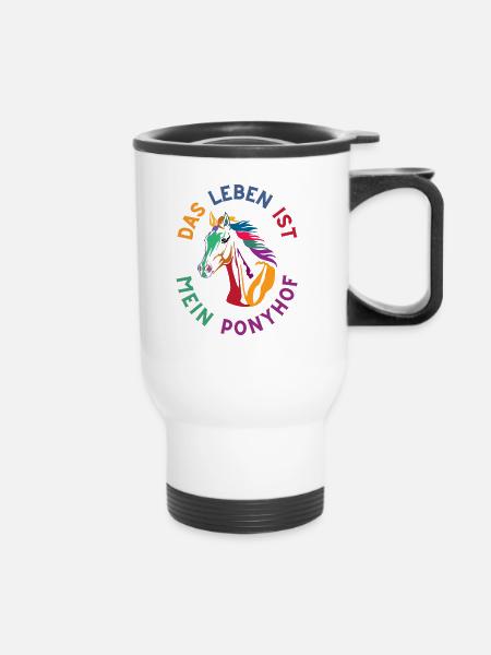Mein Ponyhof - Thermobecher mit Tragegriff - Weiß