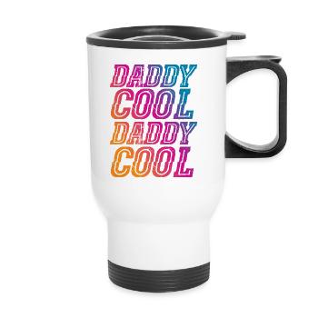 Daddy Cool Cool Father - Thermal mug with handle - white - Front