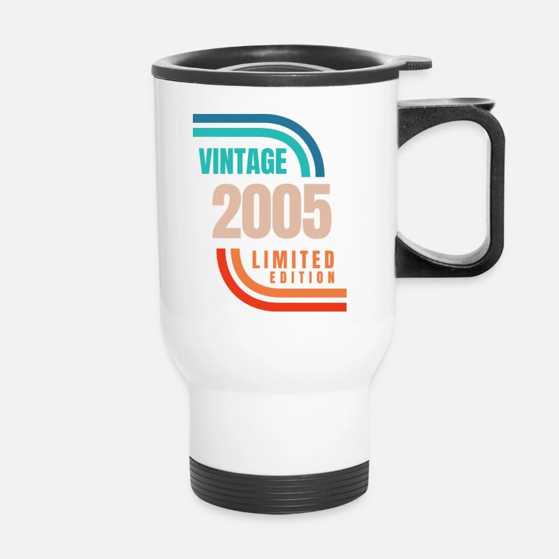 Vintage 2005 limited edition - Thermal mug with handle - white