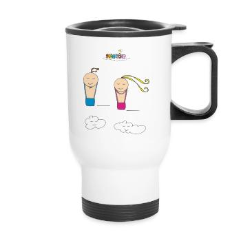 Flying Pallaparents - Thermal mug with handle - white - Front