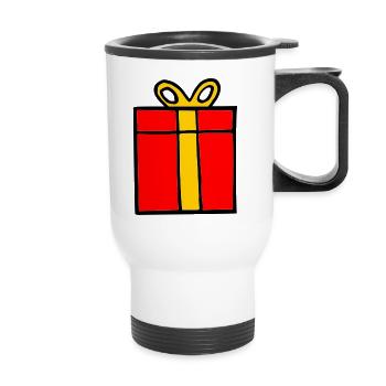Gift - Thermal mug with handle - white - Front