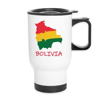Bolivien - Thermobecher mit Tragegriff - Weiß - Vorne