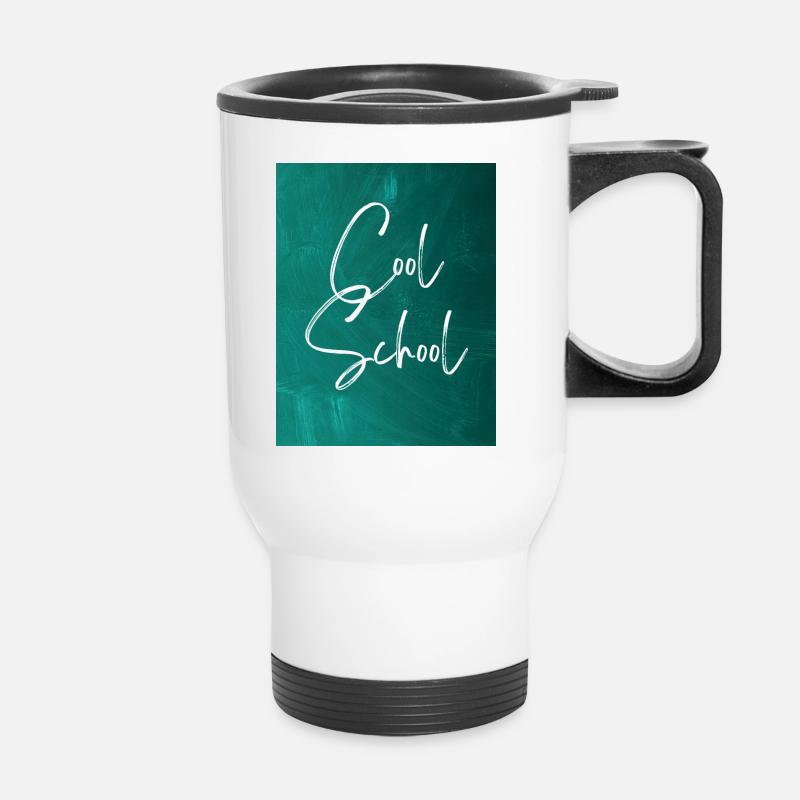 École cool - Tasse isotherme avec poignée - blanc