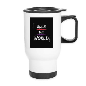 Gouverner le monde - Tasse isotherme avec poignée - blanc - Devant
