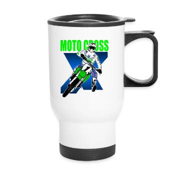 Supercross - Moto Cross - Motocross - Thermal mug with handle - white - Front
