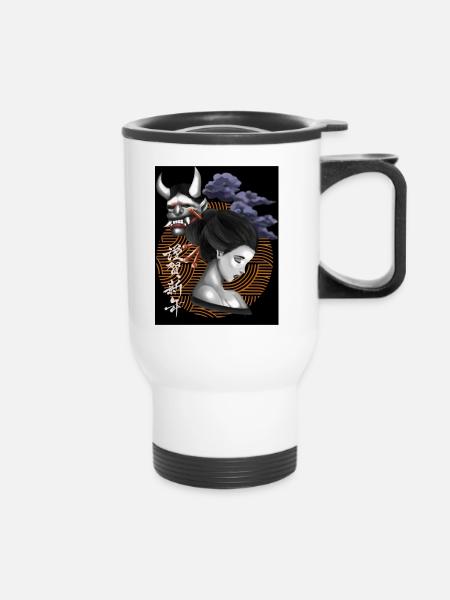 Geisha and Ghosts - Thermobecher mit Tragegriff - Weiß