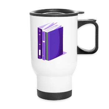 Leser Buchliebhaber Buch Lesen Bücher Geschenk - Thermobecher mit Tragegriff - Weiß - Vorne