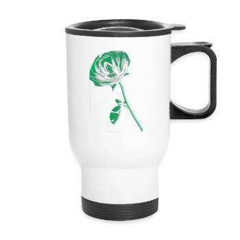 Rose - Thermobecher mit Tragegriff - Weiß - Vorne
