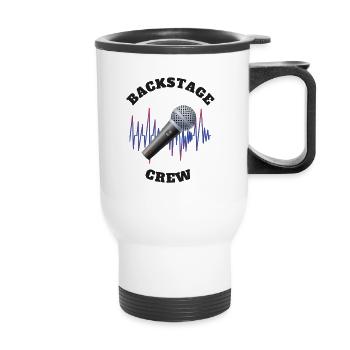 Backstage Crew - Thermal mug with handle - white - Front