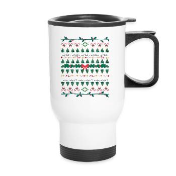 MERRY CHRISTMASS - Thermal mug with handle - white - Front