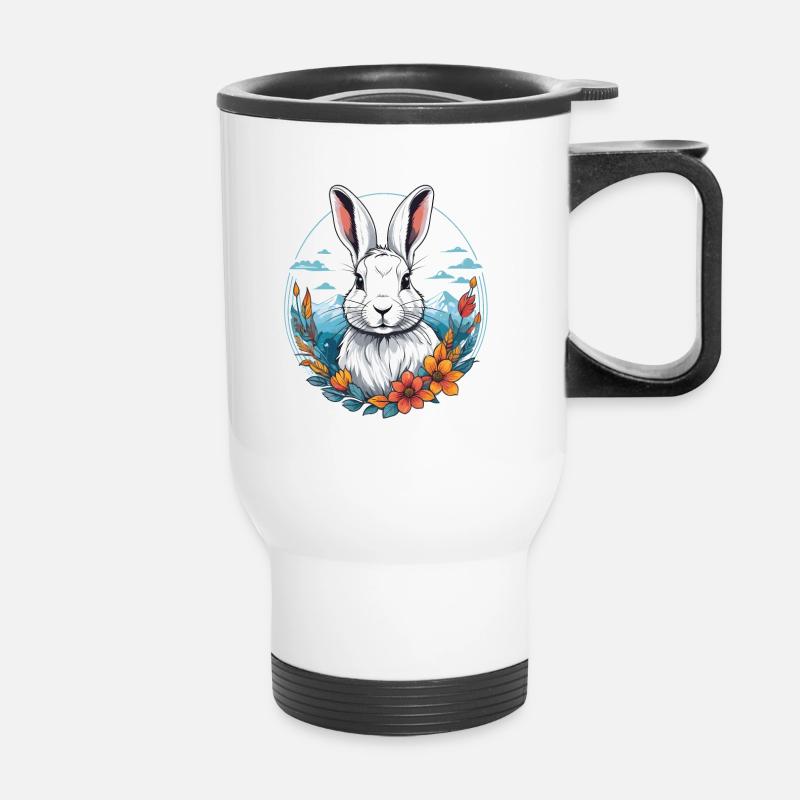 Arctic Hare - Thermal mug with handle - white
