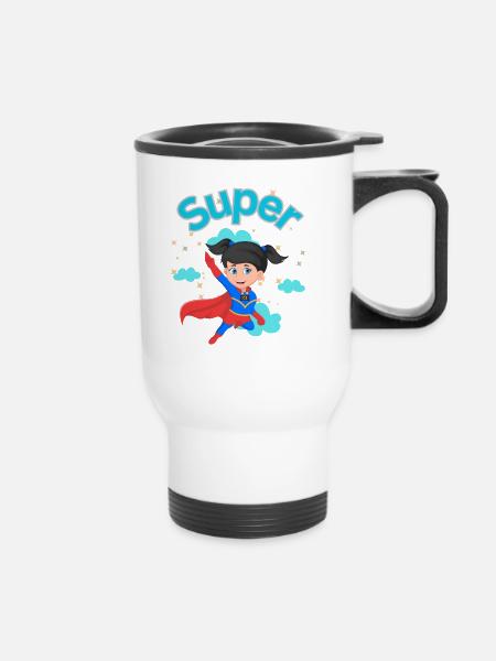 Super - Thermobecher mit Tragegriff - Weiß