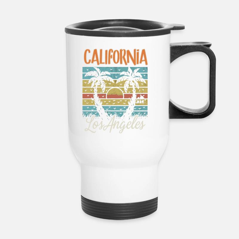 California_LosAngeles - Thermal mug with handle - white