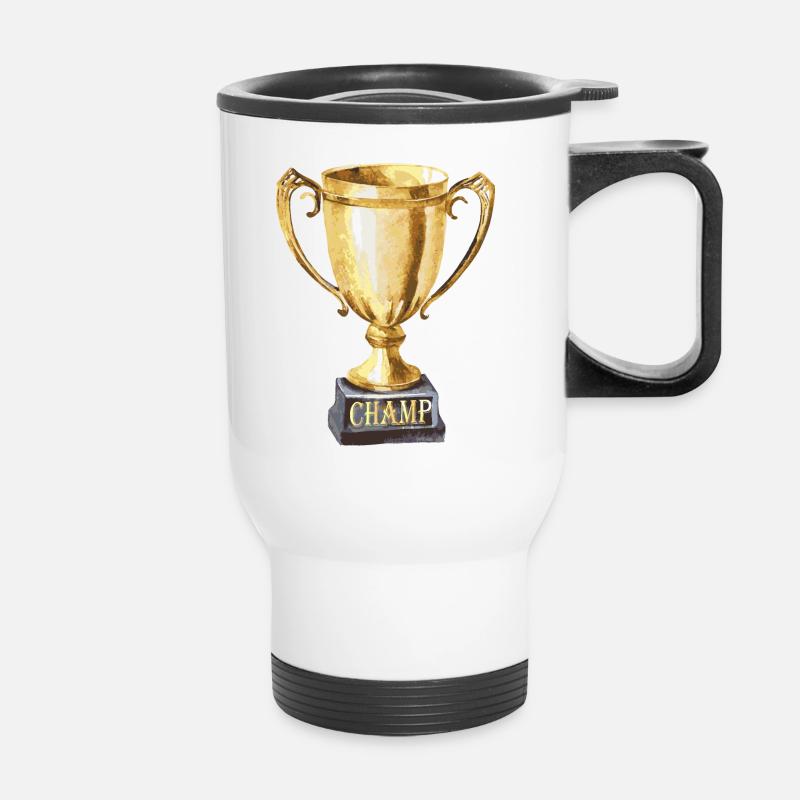 Cup for Champs and Winners - Thermal mug with handle - white