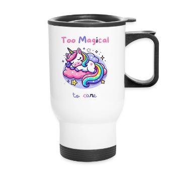 Too Magical to Care - Thermal mug with handle - white - Front