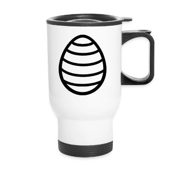 Easter Egg - Thermal mug with handle - white - Front