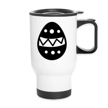 Easter Egg - Thermal mug with handle - white - Front