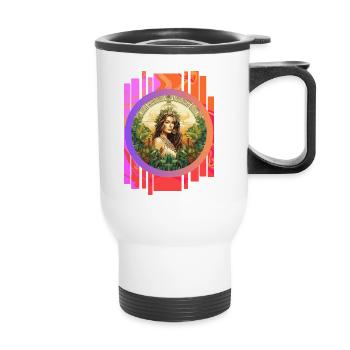 Tropical - Thermal mug with handle - white - Front