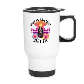 Malta RIP Sarcasm - Thermal mug with handle - white - Front