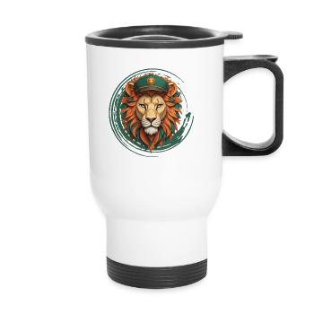 Règnez sur la jungle - Tasse isotherme avec poignée - blanc - Devant