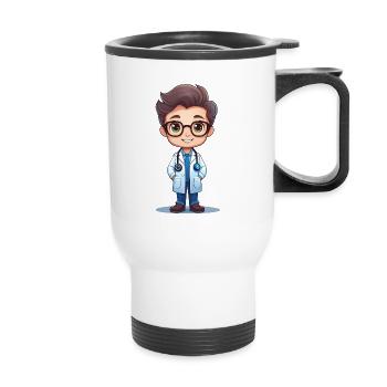 Médecin ou médecin - Tasse isotherme avec poignée - blanc - Devant