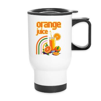 Orange Juice - Thermal mug with handle - white - Front